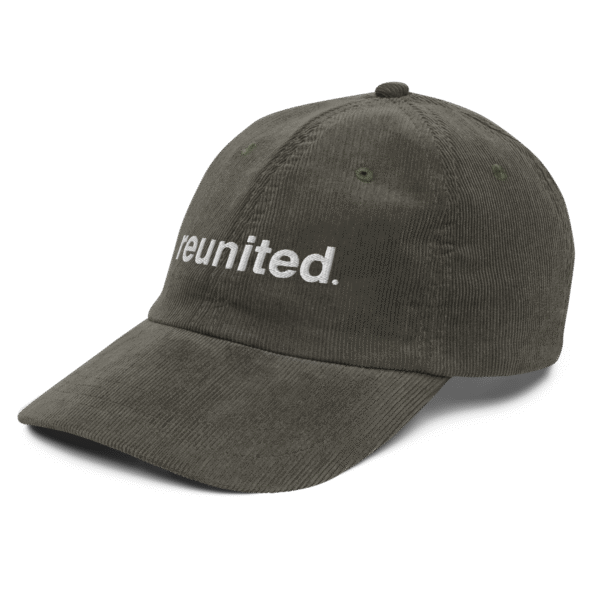 Dark gray baseball cap with 'united.' text.
